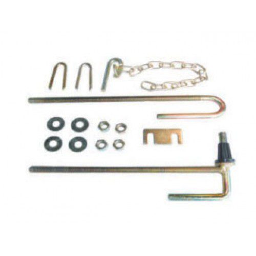 32NB/400mm Field Gate Hinges Set with  Spring Security Staple Fastener