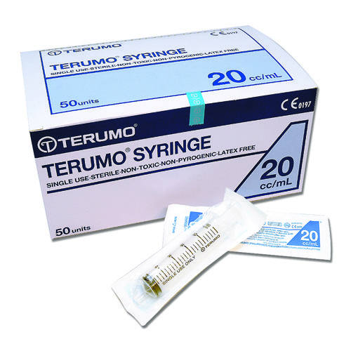Terumo Disposable Syringes 20ml – 50 Pack (Box)