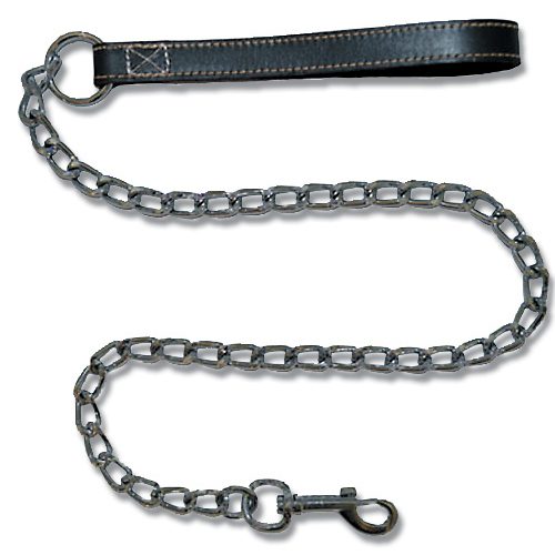 Chain Lead with Leather Handle