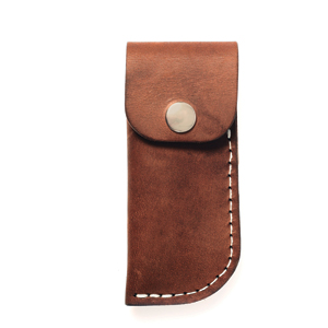 Knife Pouch Leather Stitched 11cm