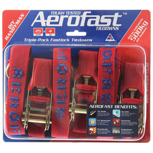 Tiedown Aerofast Ratchet 4mx25mm 3pk