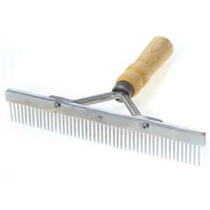 Grooming Comb T 9in Nat Handle Econ