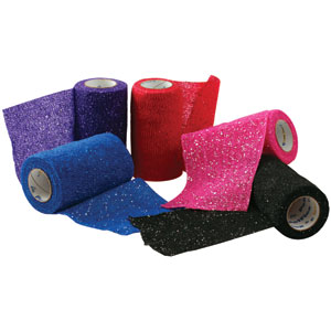 Bandage Cohesive Glitter 10cm Red each