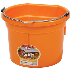 Feed Bucket Flat Back 8L Orange