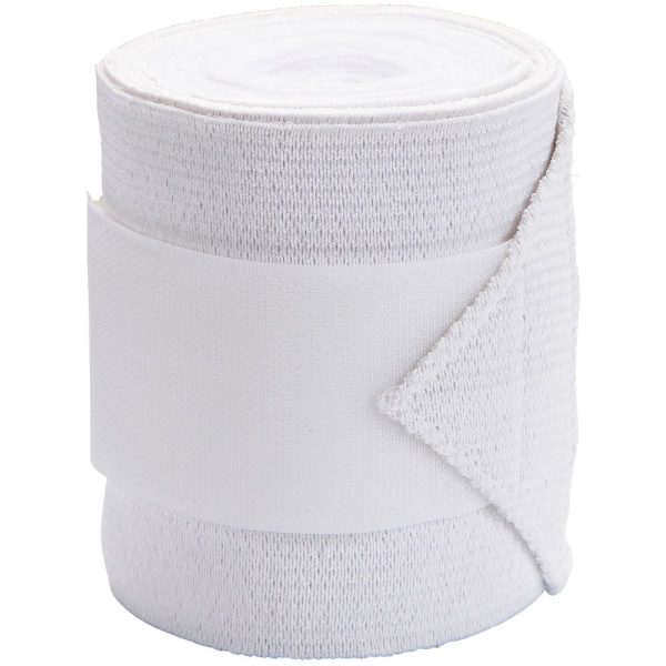 Bandage Elastic Fleece 10cmx3m 4pk Whtez