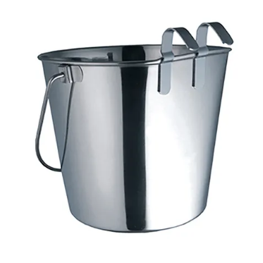 Stainless Steel Bucket – Flat Sided (9.1 Litre)