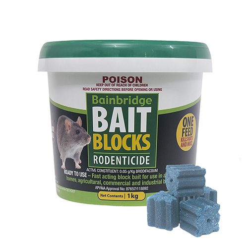 Rodent Bait Blocks (Brodifacoum 0.05g/kg) – 1.2kg