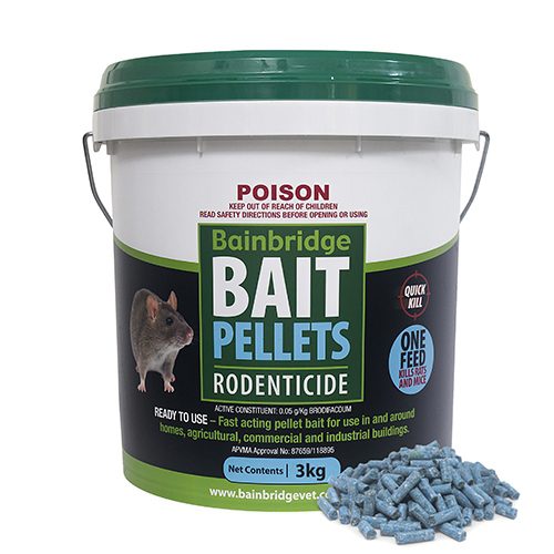 Rodent Bait Pellets (Brodifacoum 0.05g/kg) – 3kg