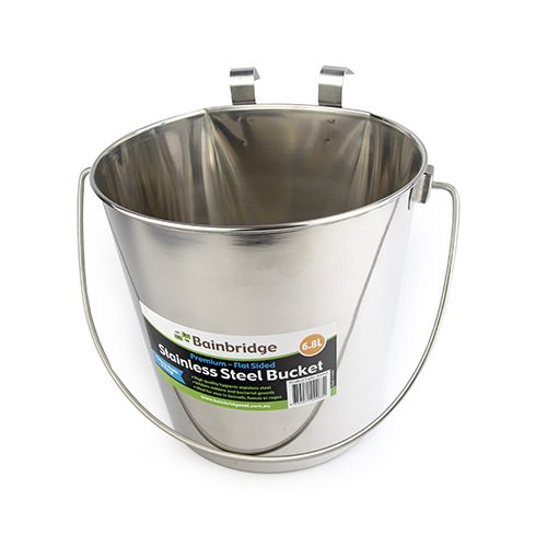 Stainless Steel Bucket – Flat Sided (8.3 Litre)